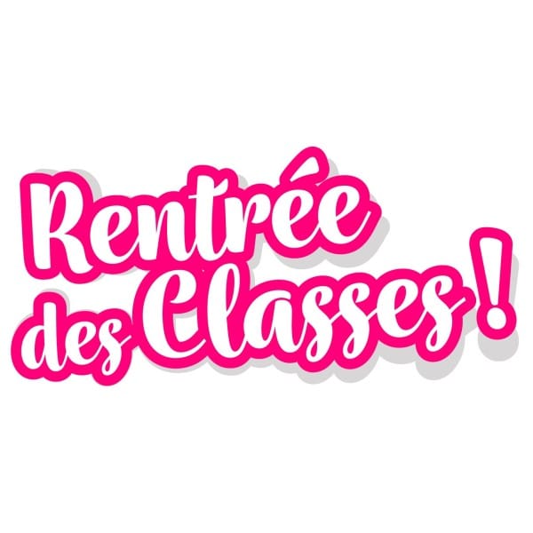 Sticker c'est la rentrée des classes Rose