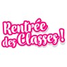 Sticker c'est la rentrée des classes Rose