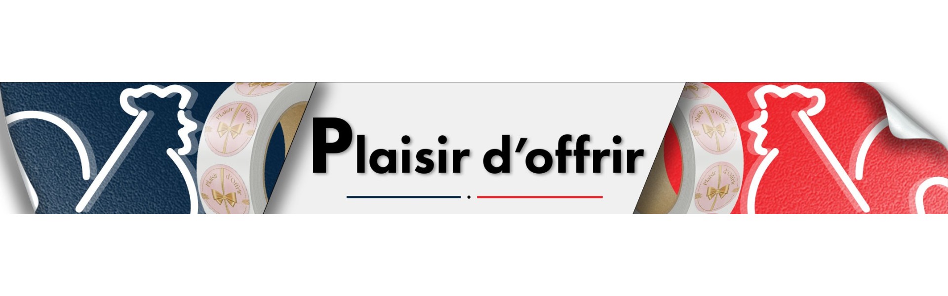 Rouleaux d'étiquettes plaisir d'offrir