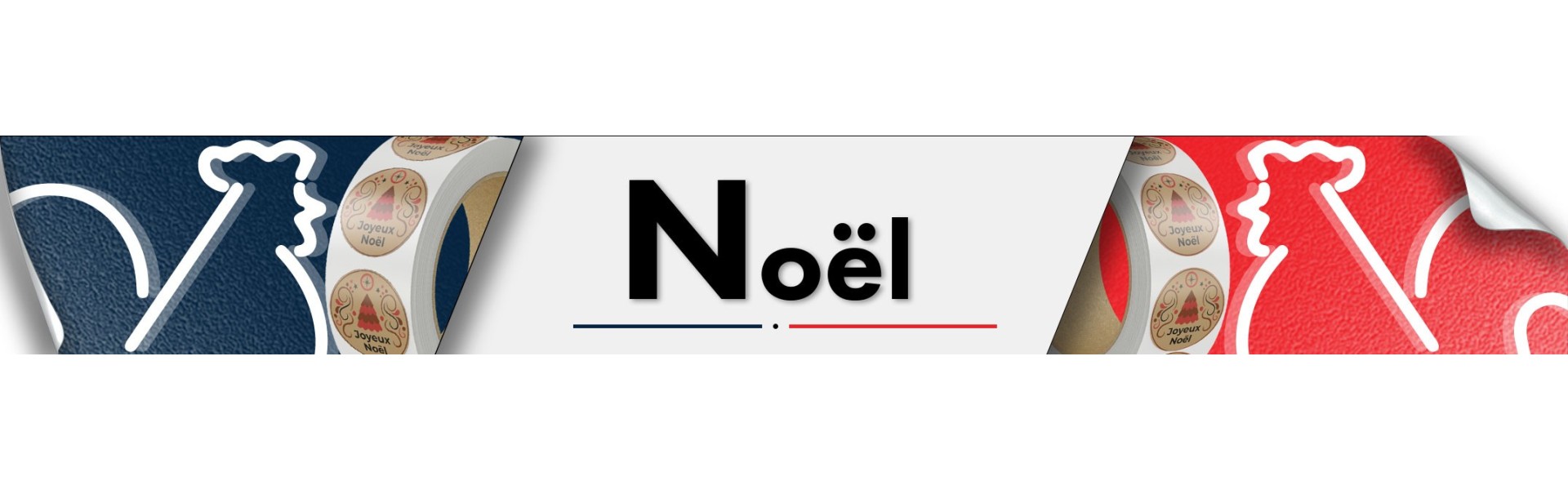 Rouleaux d'étiquettes noël