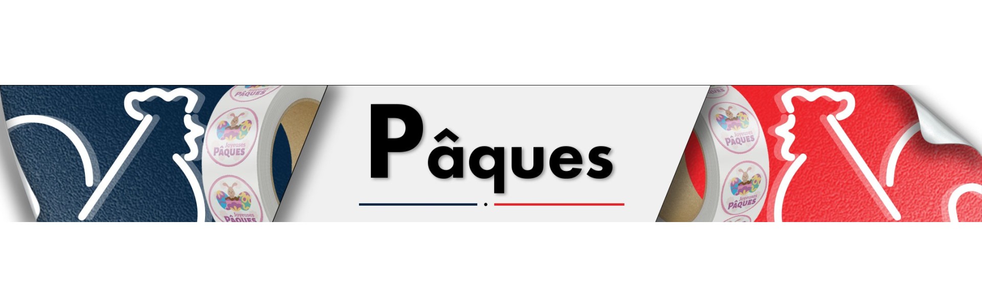 Rouleaux d'étiquettes Pâques