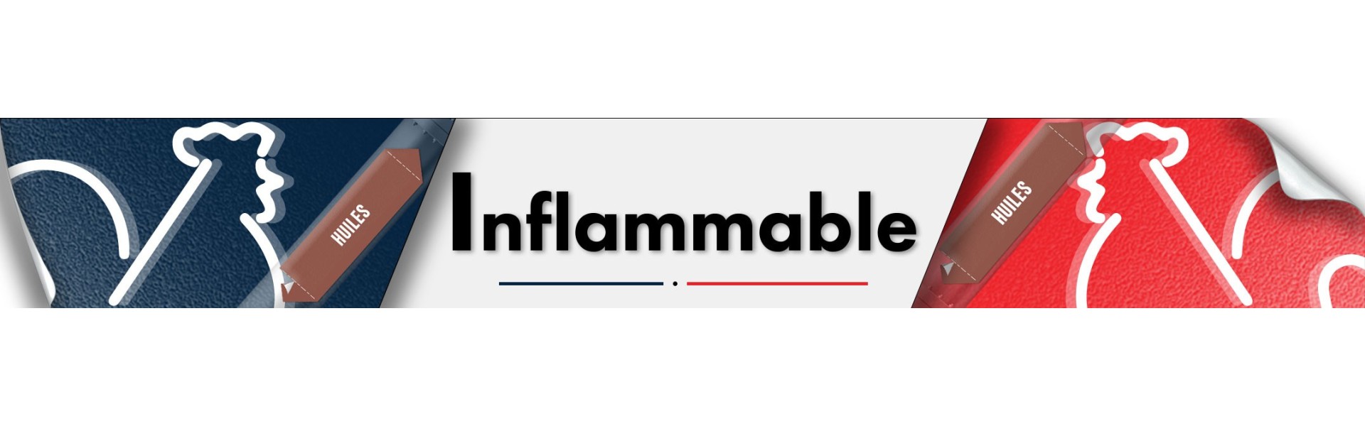 Marqueurs adhésifs tuyauterie - Inflammable