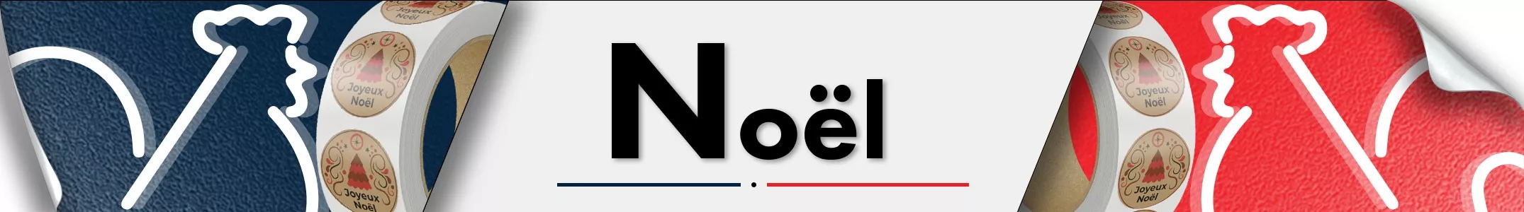 Rouleaux d'étiquettes noël