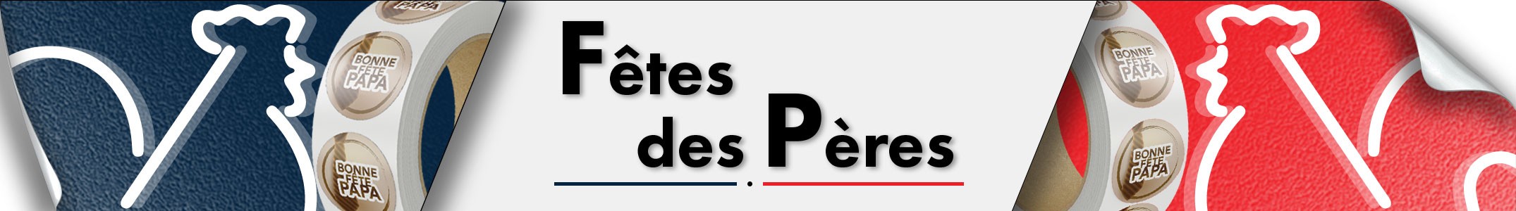 Rouleaux d'étiquettes fête des pères
