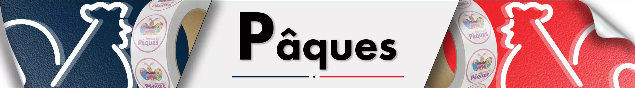 Rouleaux d'étiquettes Pâques