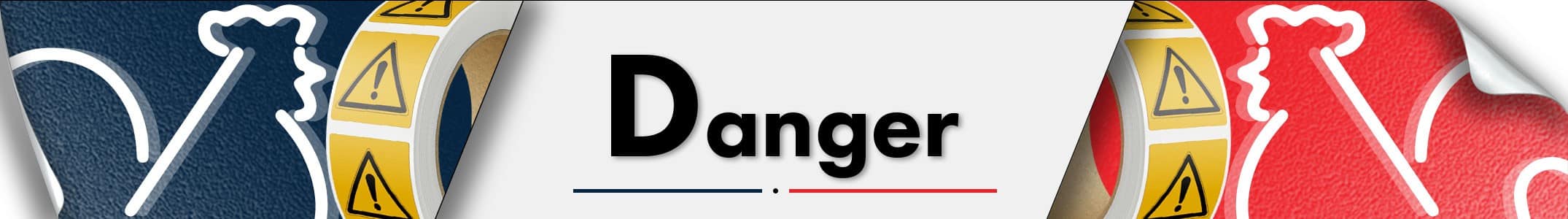 Adhésifs en rouleaux - Visuels dangers