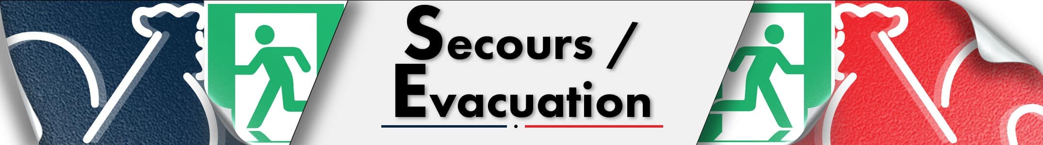 Adhésifs à l'unité - Visuels secours et évacuation