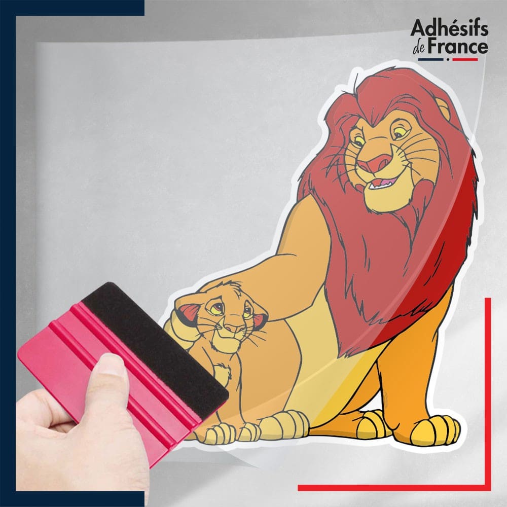 Acotobo Sticker Mural Roi Lion Simba - Autocollant Chambre Enfant M 40x42cm