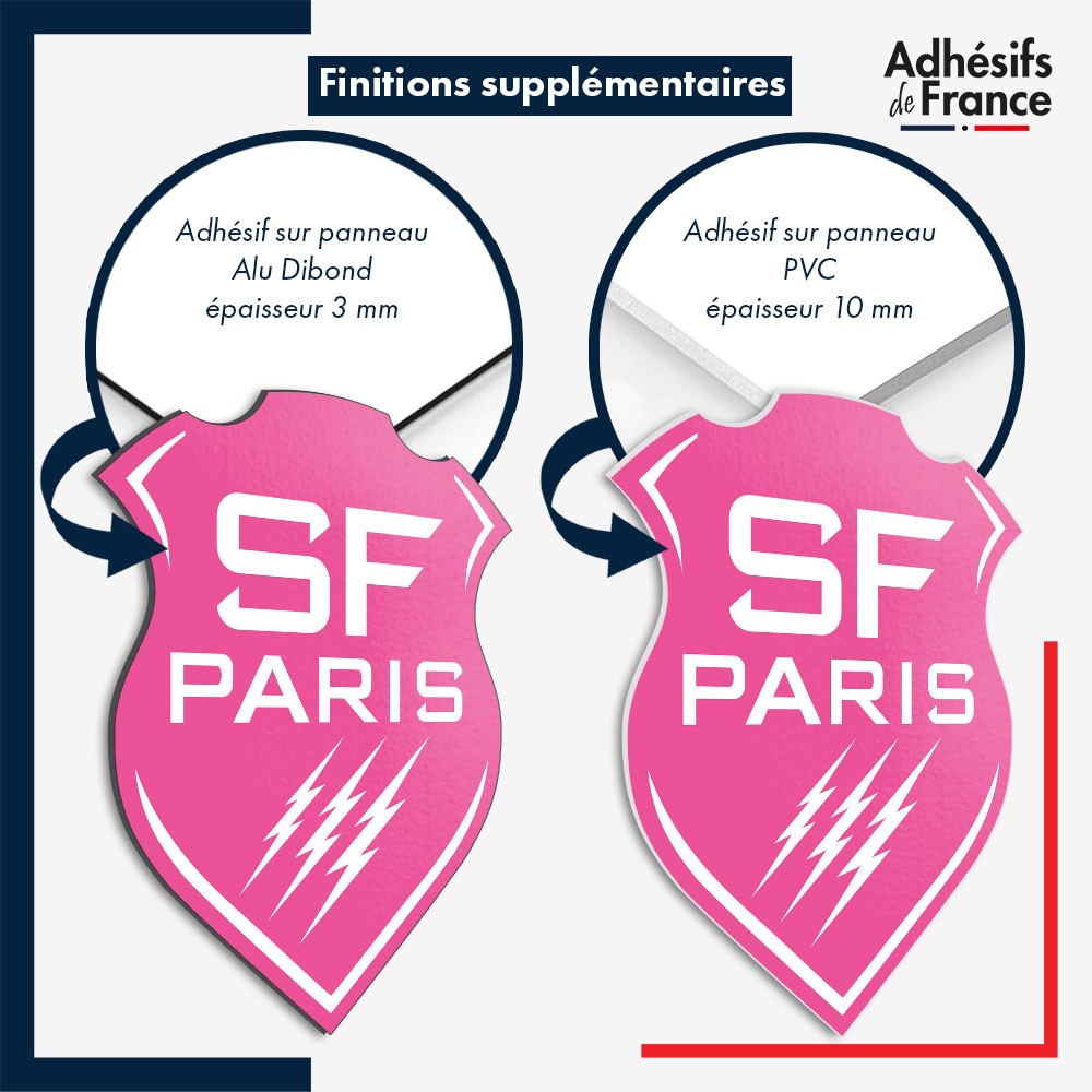 Pack 2 Paires Autocollants Plaques Immatriculation Stade Français Paris Rugby - Personnalisé